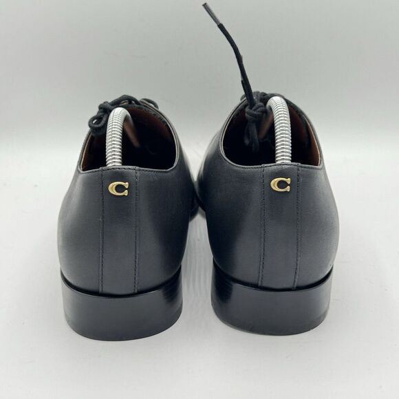 Men's Coach Sculpted C Derby Leather Slip On Loafer Shoes Black Size 9D - Picture 4 of 12